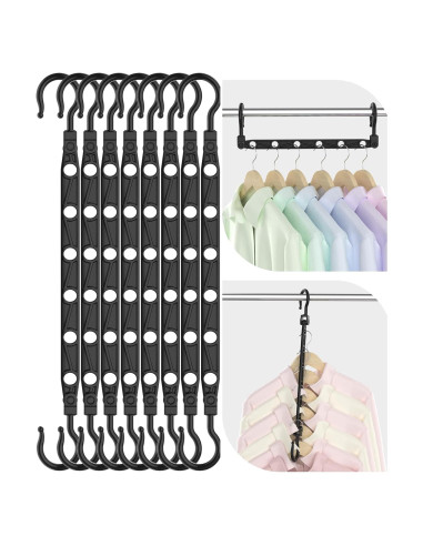 Perchas colapsables Latoxcaa, 8 piezas, ahorro de espacio