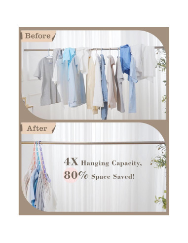 Perchas colapsables Latoxcaa, 8 piezas, ahorro de espacio