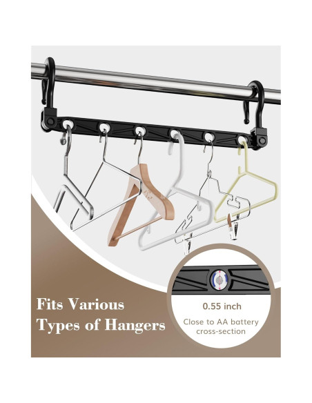 Perchas colapsables Latoxcaa, 8 piezas, ahorro de espacio