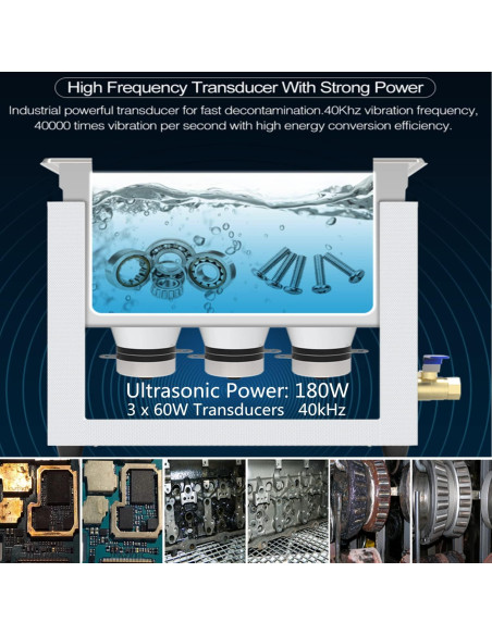 Limpiador Ultrasónico 6.5L Kaimashi con Temporizador y Calentador