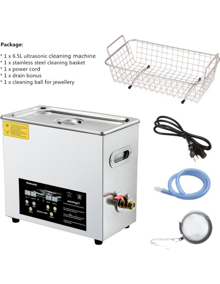 Limpiador Ultrasónico 6.5L Kaimashi con Temporizador y Calentador