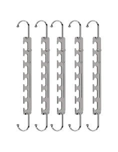 Perchas Telescópicas Sindax de Metal para Ropa - Paquete de 8