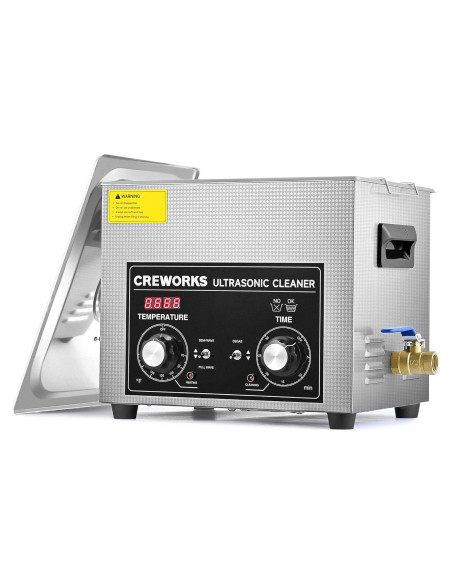 Limpia Ultrasonido CREWORKS 10L con Calentador y Temporizador