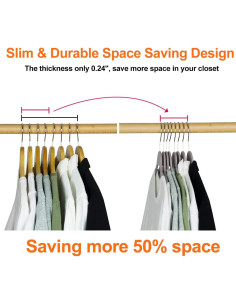 Perchas delgadas antideslizantes Elong Home gris 28 unidades 2