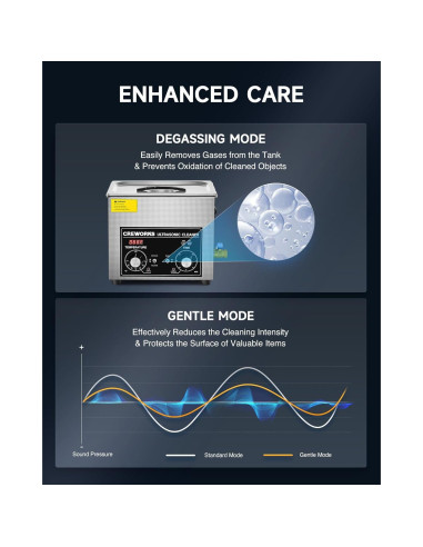 Limpia Ultrasonido CREWORKS 10L con Calentador y Temporizador