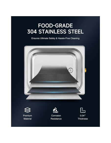 Limpia Ultrasonido CREWORKS 10L con Calentador y Temporizador