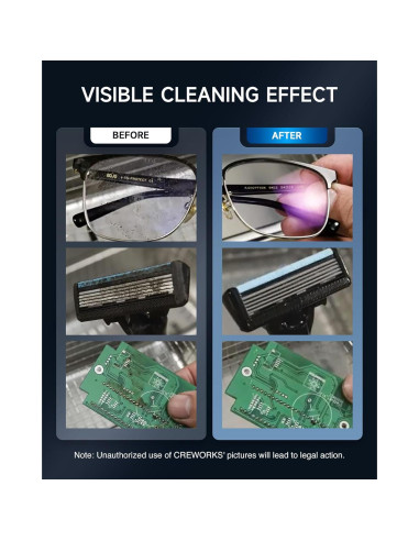 Limpia Ultrasonido CREWORKS 10L con Calentador y Temporizador