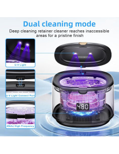 Limpiador Ultrasónico VIVIZEN para Retenedores y Dentaduras 30W 2
