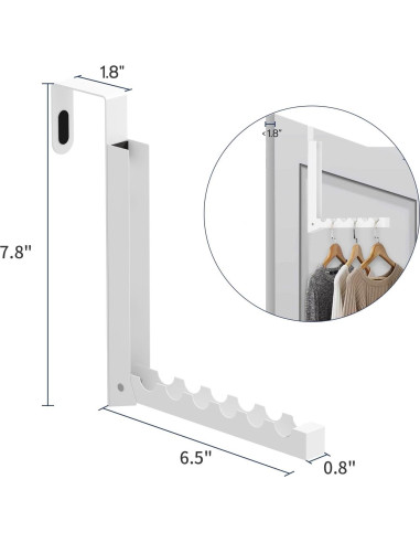 Ganchos para Colgar sobre la Puerta Inntop 2 Paquete Plegables