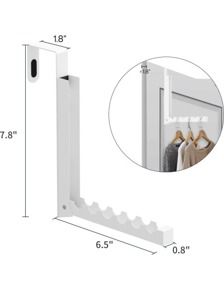 Ganchos para Colgar sobre la Puerta Inntop 2 Paquete Plegables