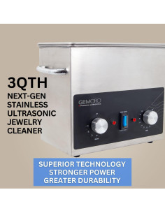 Limpiador de Joyas Ultrasonico GemOro 3QT Acero Inoxidable 2