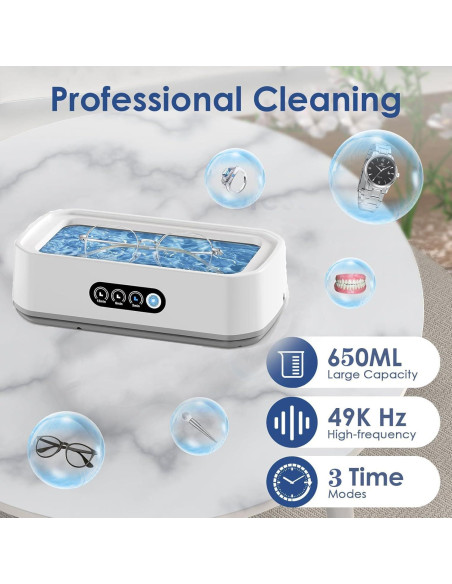 Limpiadora Ultrasónica de Joyería Trade Horse 650ML 49KHz Limpiadora Ultrasónica de Joyería Trade Horse 650ML 49KHz