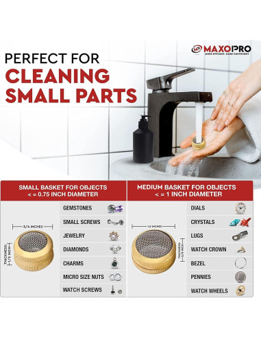 Cestas de Limpiador Ultrasónico MaxoPro - Juego de 2 Unidades