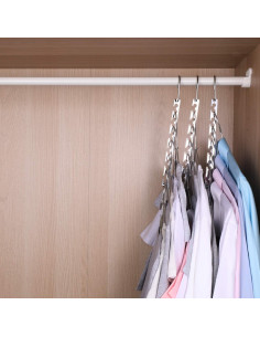 Perchas Ahorra Espacio GEFTOL de Metal - 4 Piezas 2