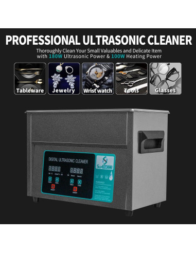 Limpiador Ultrasónico 4.5L SupRUCCI 180W con Calentador