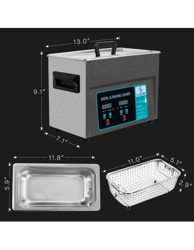 Limpiador Ultrasónico 4.5L SupRUCCI 180W con Calentador