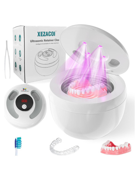 Limpiador Ultrasónico Xezacoi 200ML 45kHz para Dentaduras y Joyería
