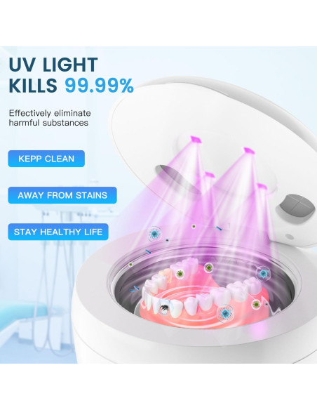 Limpiador Ultrasónico Xezacoi 200ML 45kHz para Dentaduras y Joyería
