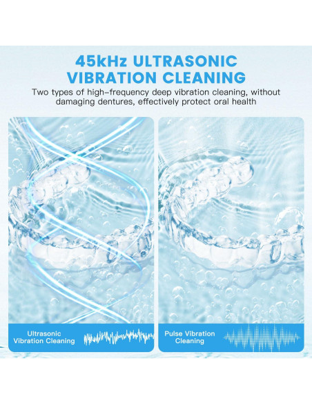Limpiador Ultrasónico Xezacoi 200ML 45kHz para Dentaduras y Joyería