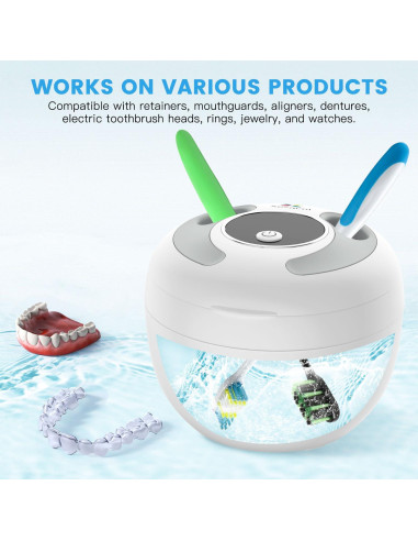 Limpiador Ultrasónico Xezacoi 200ML 45kHz para Dentaduras y Joyería