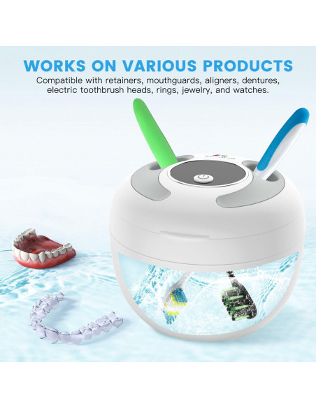 Limpiador Ultrasónico Xezacoi 200ML 45kHz para Dentaduras y Joyería