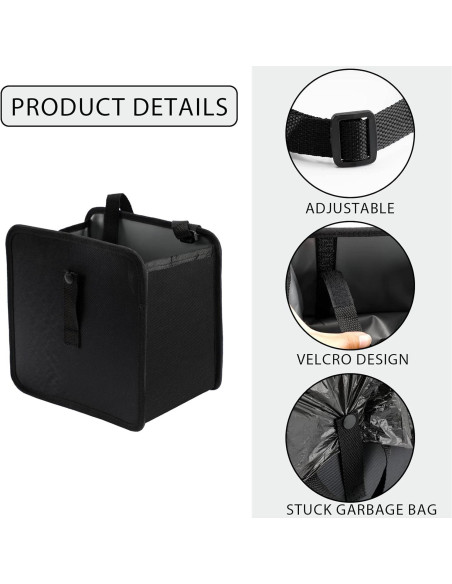 Cubo de Basura Colgante para Auto Syihah, Plegable y A Prueba de Fugas