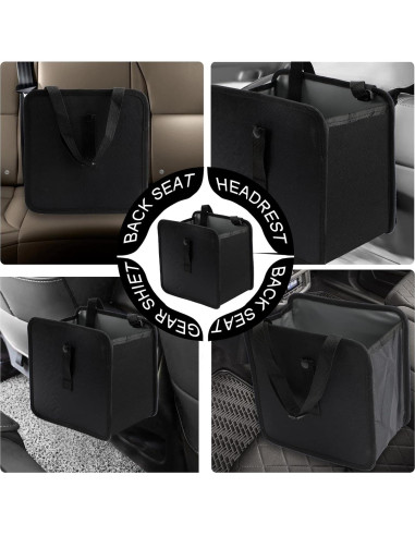 Cubo de Basura Colgante para Auto Syihah, Plegable y A Prueba de Fugas