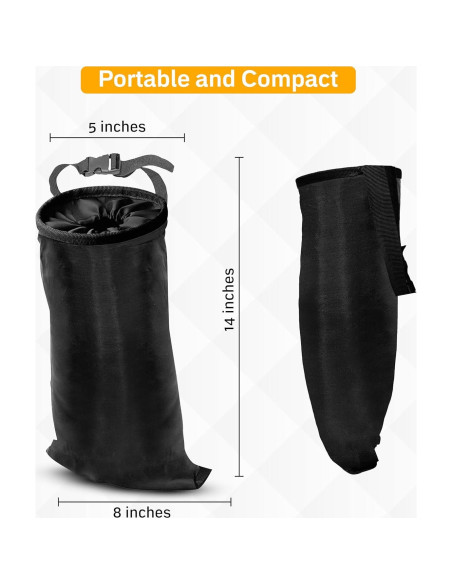 Bolsa de Basura para Auto EcoNour 2 Paquete Lavable 20x12cm