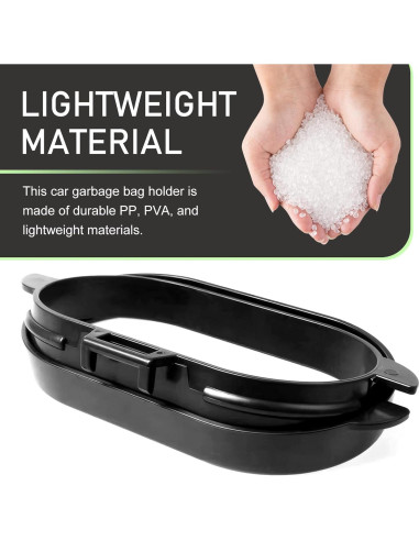 2 Piezas Marco de Bolsa de Basura para Auto getfay - ABS Negro