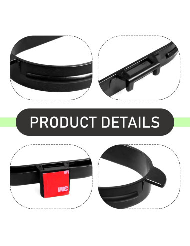 2 Piezas Marco de Bolsa de Basura para Auto getfay - ABS Negro