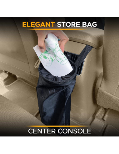 Bolsa de Basura para Auto EcoNour 2 Paquete Lavable 20x12cm