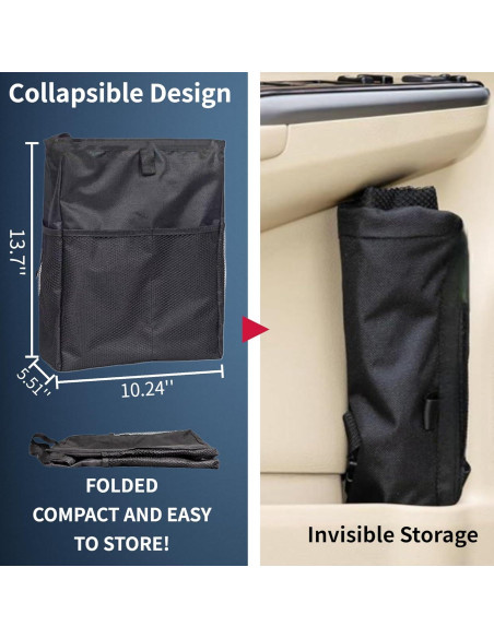 Bolsa de Basura para Automóvil MCNULGUR Negra Impermeable