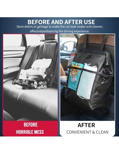 Bolsa de Basura para Automóvil MCNULGUR Negra Impermeable