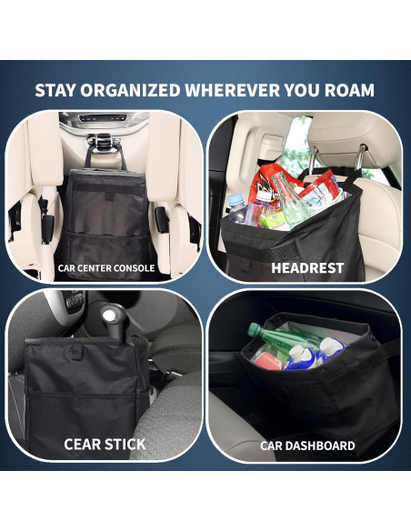 Bolsa de Basura para Automóvil MCNULGUR Negra Impermeable