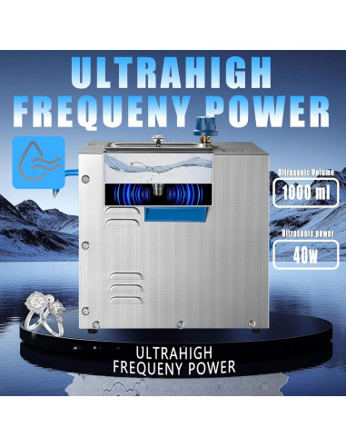 Limpiador de Joyas DZQ 2 en 1 Vapor 1200W Ultrasonido 40W