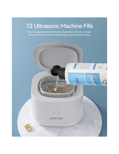 Limpiador Ultrasonico de Joyas Phniti 289g - Concentrado 1:100