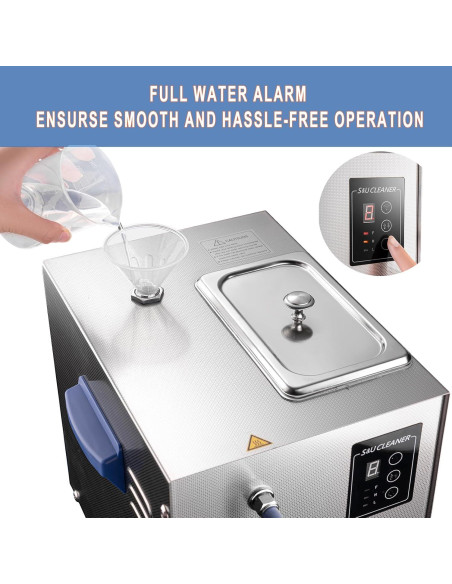 Limpiador de Joyas DZQ 2 en 1 Vapor 1200W Ultrasonido 40W