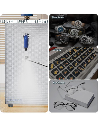 Limpiador de Joyas DZQ 2 en 1 Vapor 1200W Ultrasonido 40W