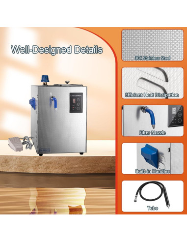 Limpiador de Joyas DZQ 2 en 1 Vapor 1200W Ultrasonido 40W