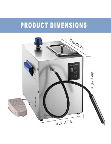 Limpiador de Joyas DZQ 2 en 1 Vapor 1200W Ultrasonido 40W