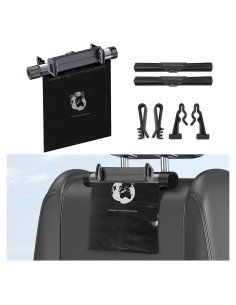 Basurero Colgante para Auto Zekrom 2 en 1 Gris Aluminio