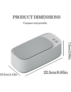 Limpiador Ultrasónico de Joyas Xiqiqi 600ml 3 Modos Gris 2