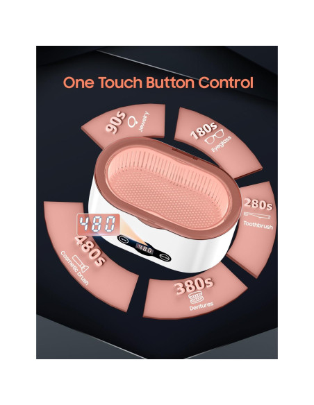 Limpiador ultrasónico RAOTOLY 600ML 45KHz 5 modos limpieza Limpiador ultrasónico RAOTOLY 600ML 45KHz 5 modos limpieza