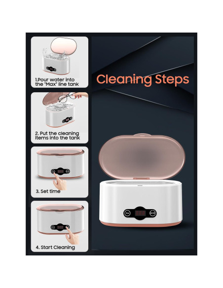 Limpiador ultrasónico RAOTOLY 600ML 45KHz 5 modos limpieza Limpiador ultrasónico RAOTOLY 600ML 45KHz 5 modos limpieza
