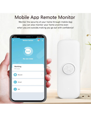 Sensor de Movimiento WiFi Gaoducash PIR Inalámbrico 6.1m
