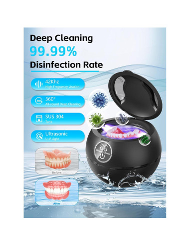 Limpiador Ultrasónico SENYUHAI 180ml para Dentaduras y Joyería