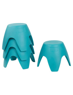 Conjunto de 4 Taburetes ECR4Kids Turquesa para Niños