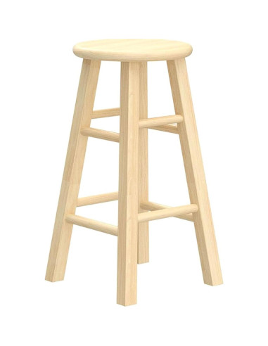 Juego de 4 Taburetes de Cocina PJ Wood 61 cm Natural