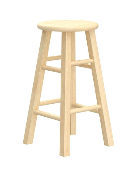 Juego de 4 Taburetes de Cocina PJ Wood 61 cm Natural