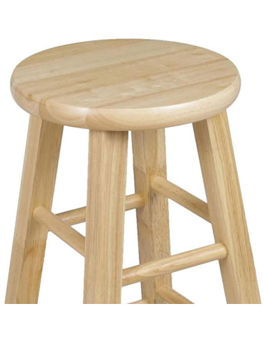 Juego de 4 Taburetes de Cocina PJ Wood 61 cm Natural